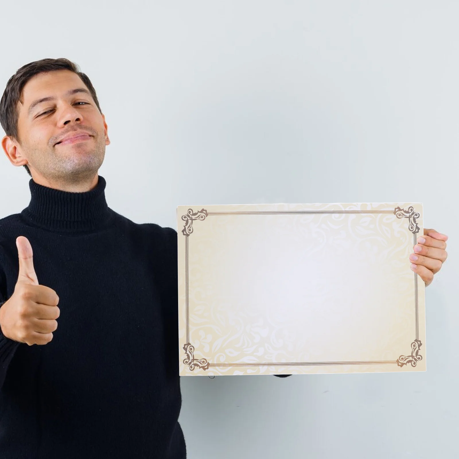 

50Pcs Certificate Paper High School Diploma Award Writable Decorative Blank Certificates for Printing Ceremonies Schools