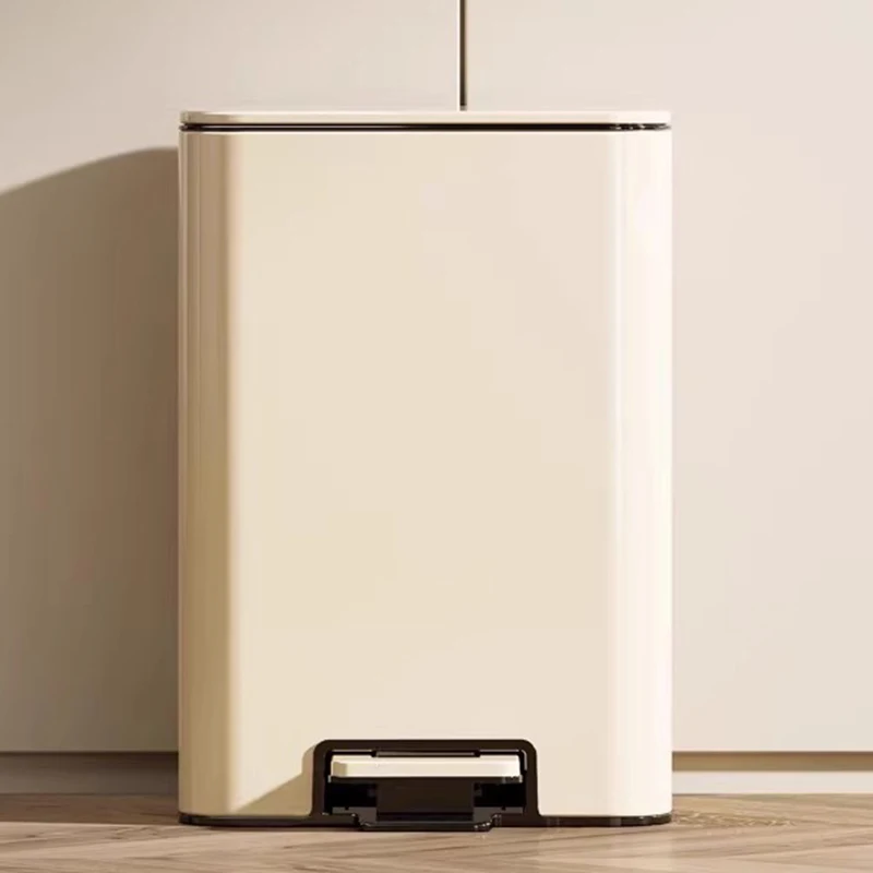 

Pedal Waste Bins with Lid Waste Bins Modern Living Room Trash Can Small Stainless Steel Kitchen Dumps Trash Can Home Supplies