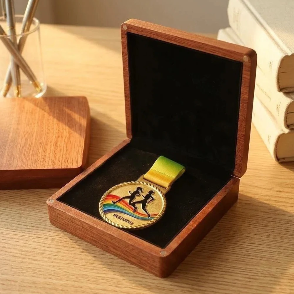 

Wooden Banquet Jewelry Gift Box Accessory Shop Bracelet Necklace Flip Cover Storage Box Go Out Portable Souvenir Collection Box
