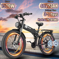 Ridstar Electric Bike 1500W Motor 48V23AH Lithium Battery E Bike Hydraulic brake Folding 26*4.0 Inch Fat Tire Electric Bicycle