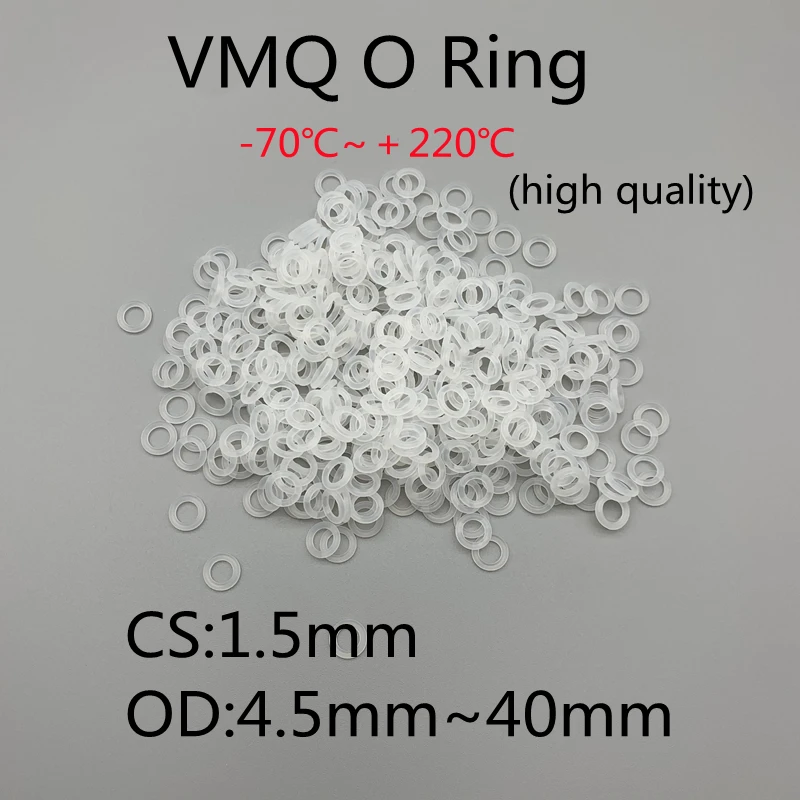

Силиконовые уплотнительные кольца VMQ