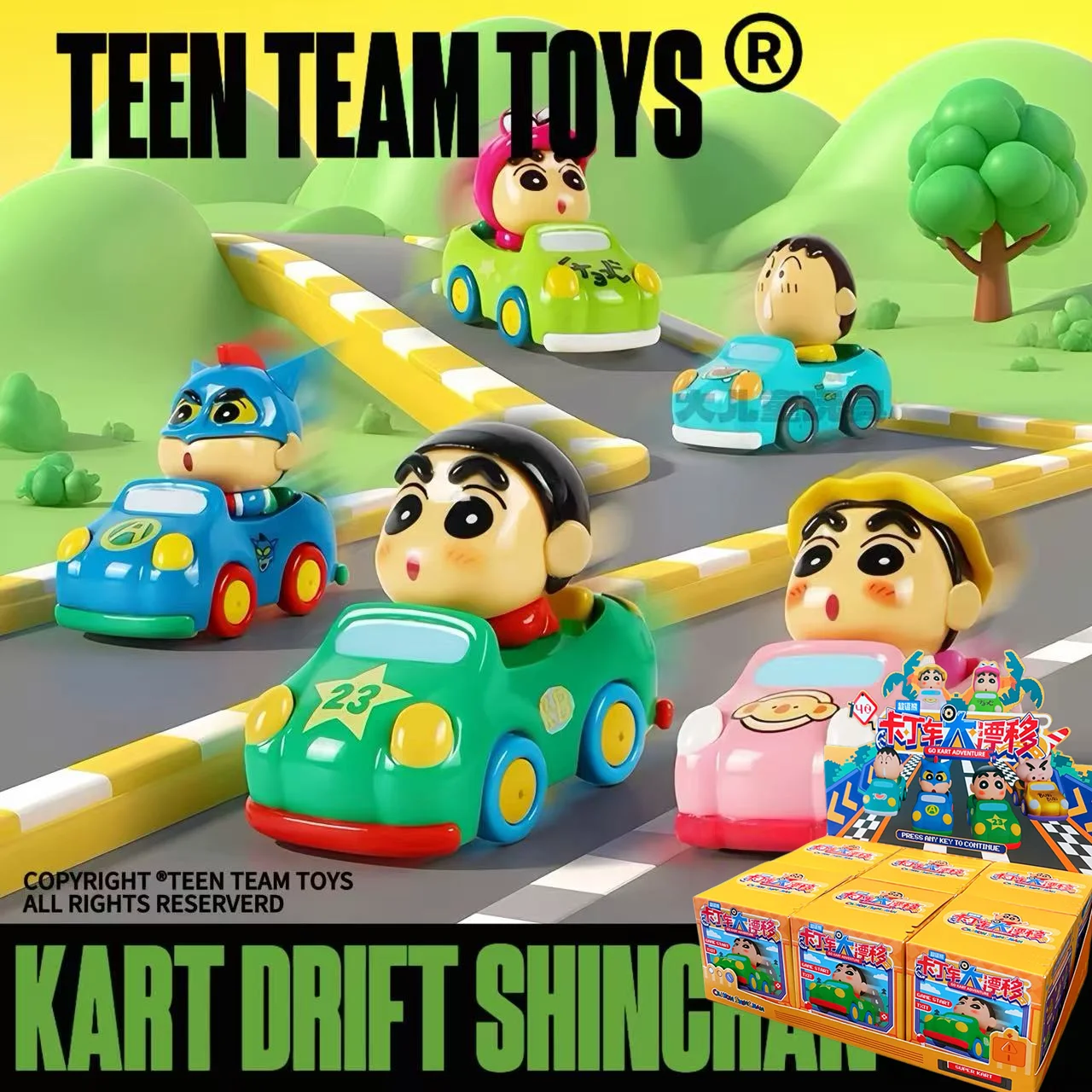 

6шт карандаш Шин-Чан ‌ Nauara Shinnosuke аниме кукла экшн-фигурка модель слепая коробка картинг ремесло игрушечный автомобиль настольный орнамент подарки