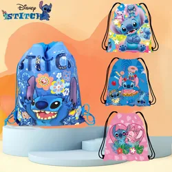 Stitch Disney Anime Backpack Nonwoven Drawstring Bag Lilo&Stitch Birthday Party Gift Bag Boy Girl BabyShower Supplies Gifts