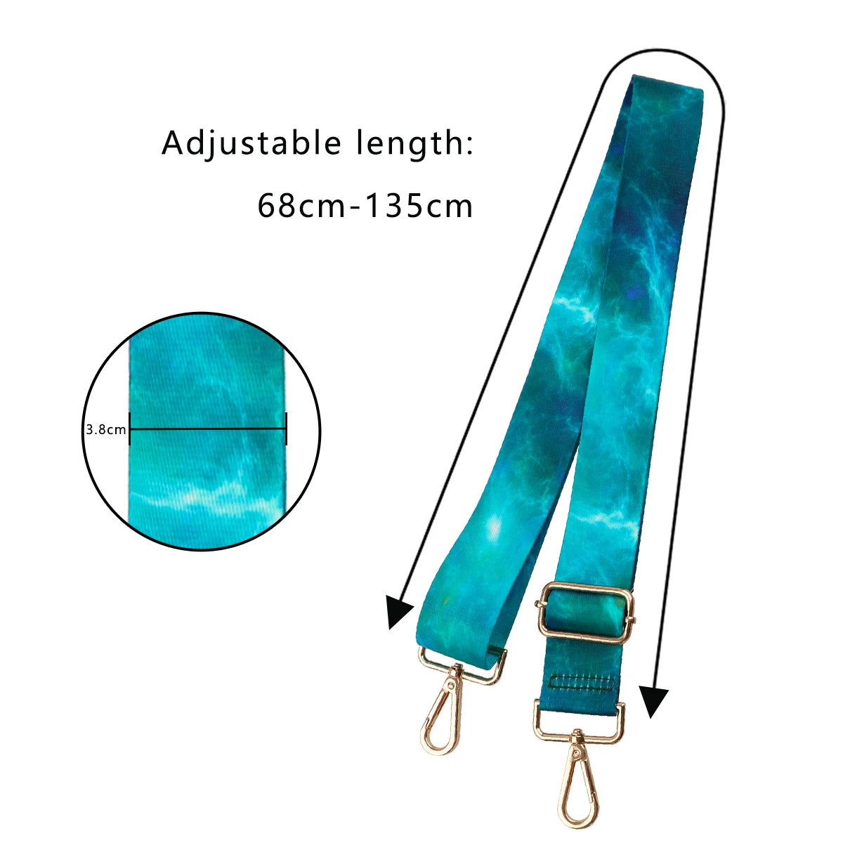 Marbling Pattern Nylon Bag Strap Women Straps for Crossbody Messenger Adjustable Belts Handbag Strap Shoulder Bag Accessories