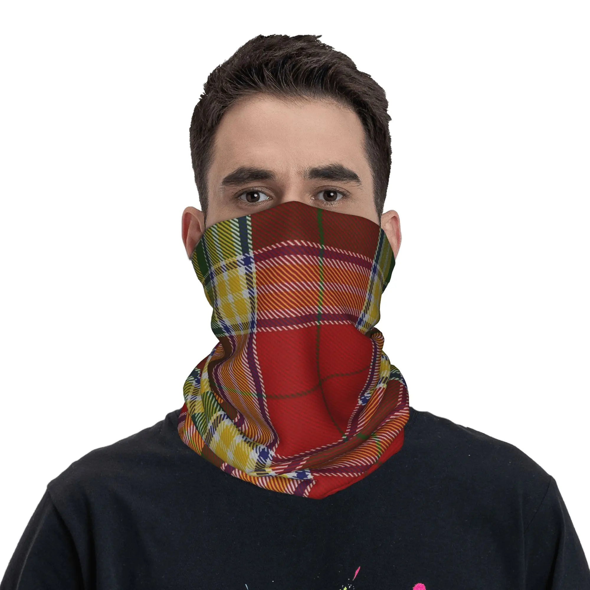 

Теплая балаклава-бандана Clan Gibson Tartan с принтом, универсальная, для езды, унисекс, для взрослых, моющаяся