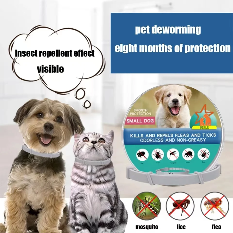 Dog Anti Flea And Ticks Cats Collar Pet 8Month Protection Retractable Pet Collars For Puppy Cat Large Dogs Accessories