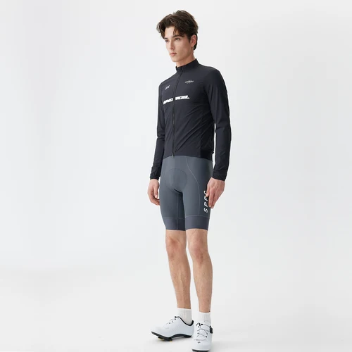 Imagen 2 del producto Chaqueta de ciclismo ligera SPEXCEL 26 Draft para todas las estaciones, cortavientos, para bicicleta de carretera, con 2 bolsillos con cremallera.