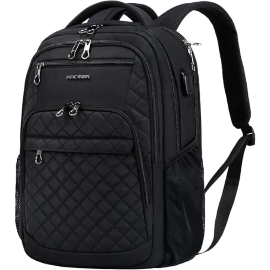 Travel Laptop Backpack 17 Inch Large Computer Backpack Water-Repellent Daypack with USB Charging Port RFID Pockets for Work/Bus