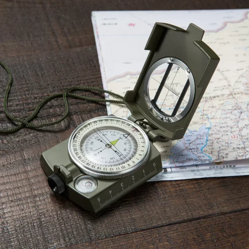 New Guide Tool Compass Waterproof Military Aiming Compass Hiking Bicycle Camping Angle Gradient Distance Summer Outdoor