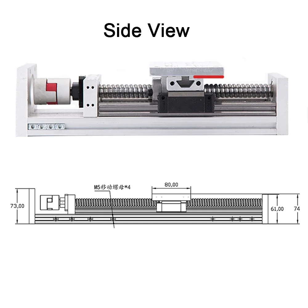 Double Linear Rail Slide Table XYZ Axis BallScrew1605 1610 For Nema 23 34 Stepper Motor 60 80mm Flange Servo Motor Max load 80KG