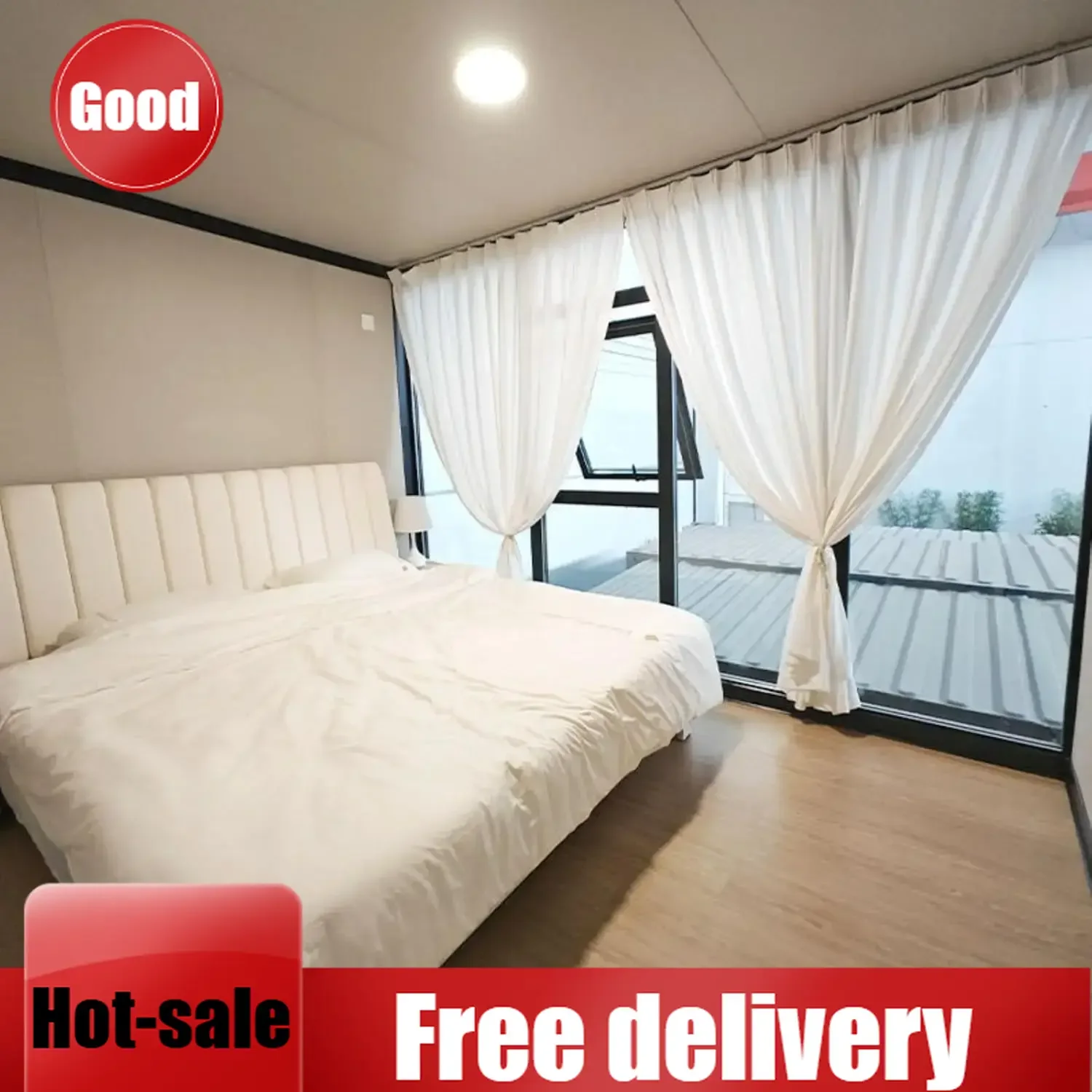 

Портативный сборный мини-дом на продажу, 20-футовый модульный дом - с 2-3 спальнями, 1 кухней и 1 ванной, расширяемый контейнерный дом