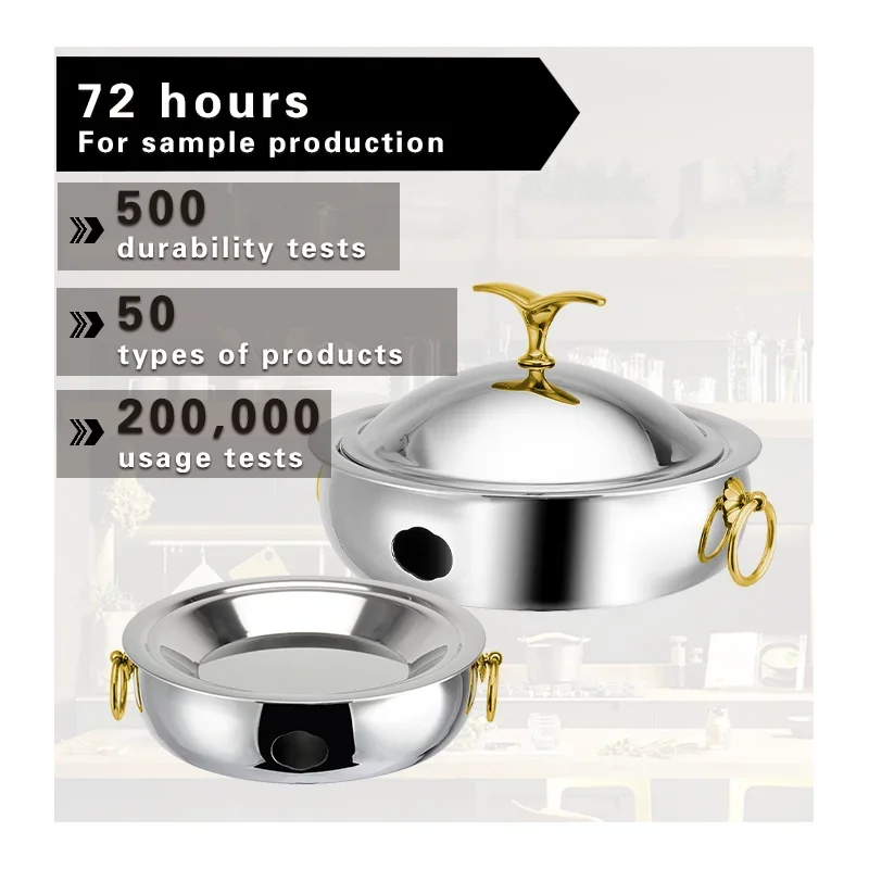 Modern Design Essential Oil Hot Triple Stainless Steel Cookware Double Dish Pot