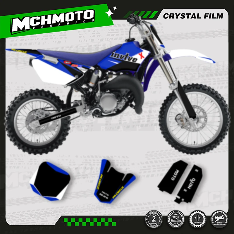 

MCHMFG на заказ мотоциклетная графика фоновая наклейка наборы наклеек для YAMAHA 2002-2014 YZ85 номер имя на заказ