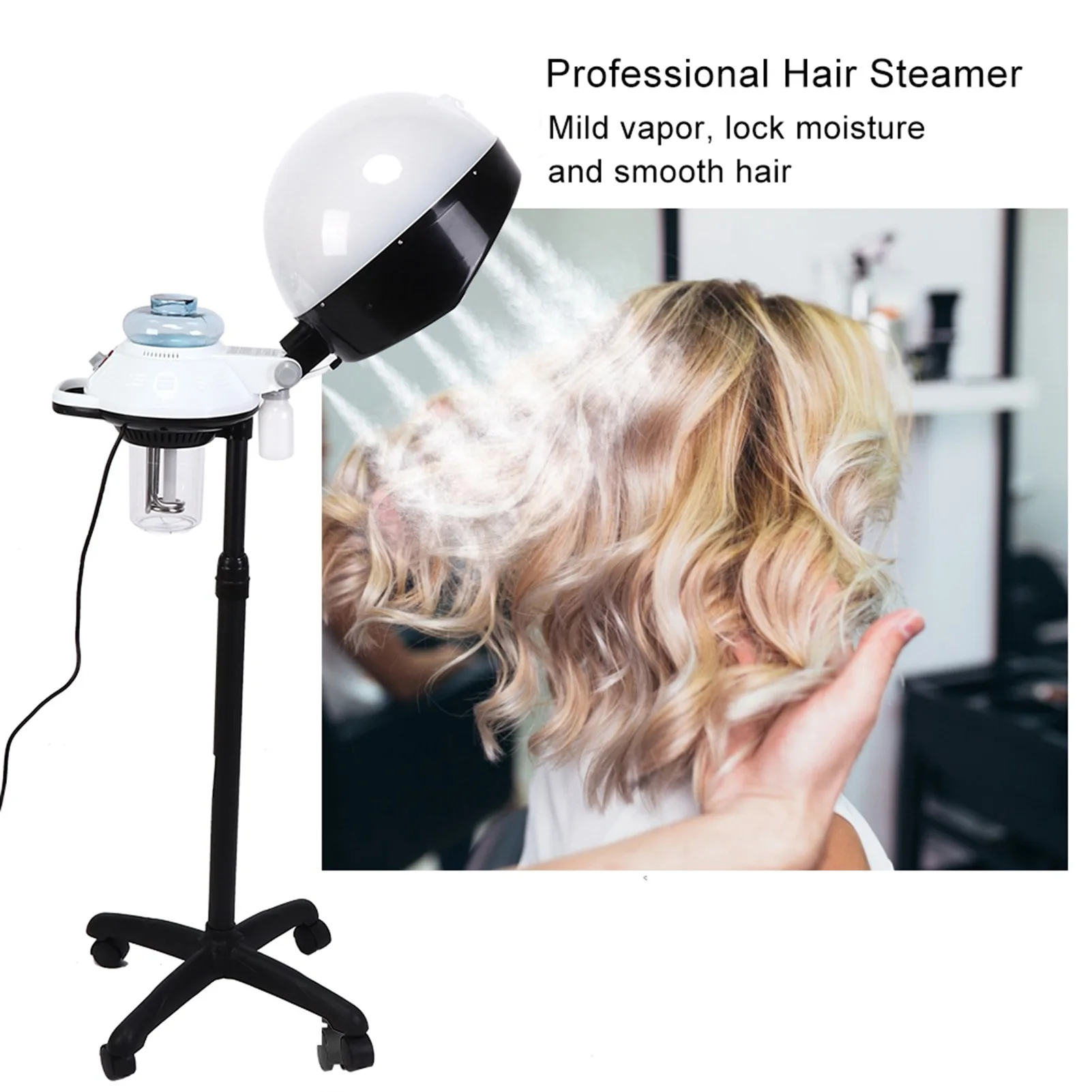 

Hair Steamer Hooded Hair Salon Spa Hair Rolling Stand Hooded Hair Coloring Perming Conditioning Hooded Hair Steamer Hair Steamer