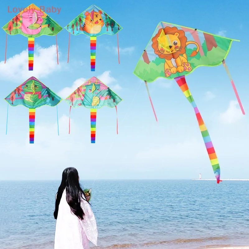 【BBS】ว่าวรูปสัตว์การ์ตูน 1 ชิ้น สำหรับเด็ก ง่ายต่อการเล่น กีฬากลางแจ้ง ว่าวสามเหลี่ยมสำหรับเด็ก ของเล่นชายหาด