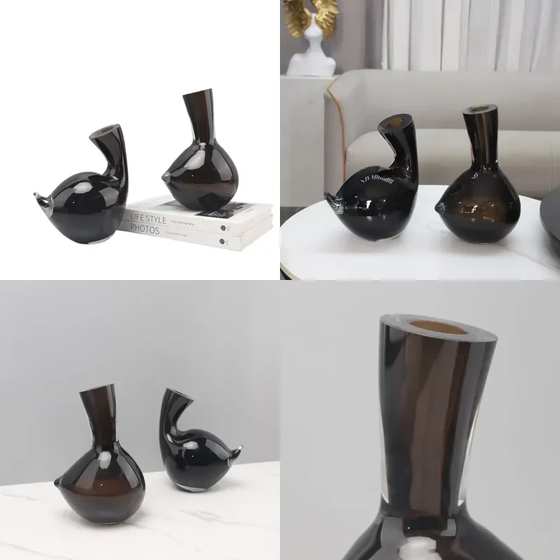 Nordic Creative Unique Shape Multi-functional Vase Ornament for Living Room Dining Room Bedroom Entrance Home Decoration