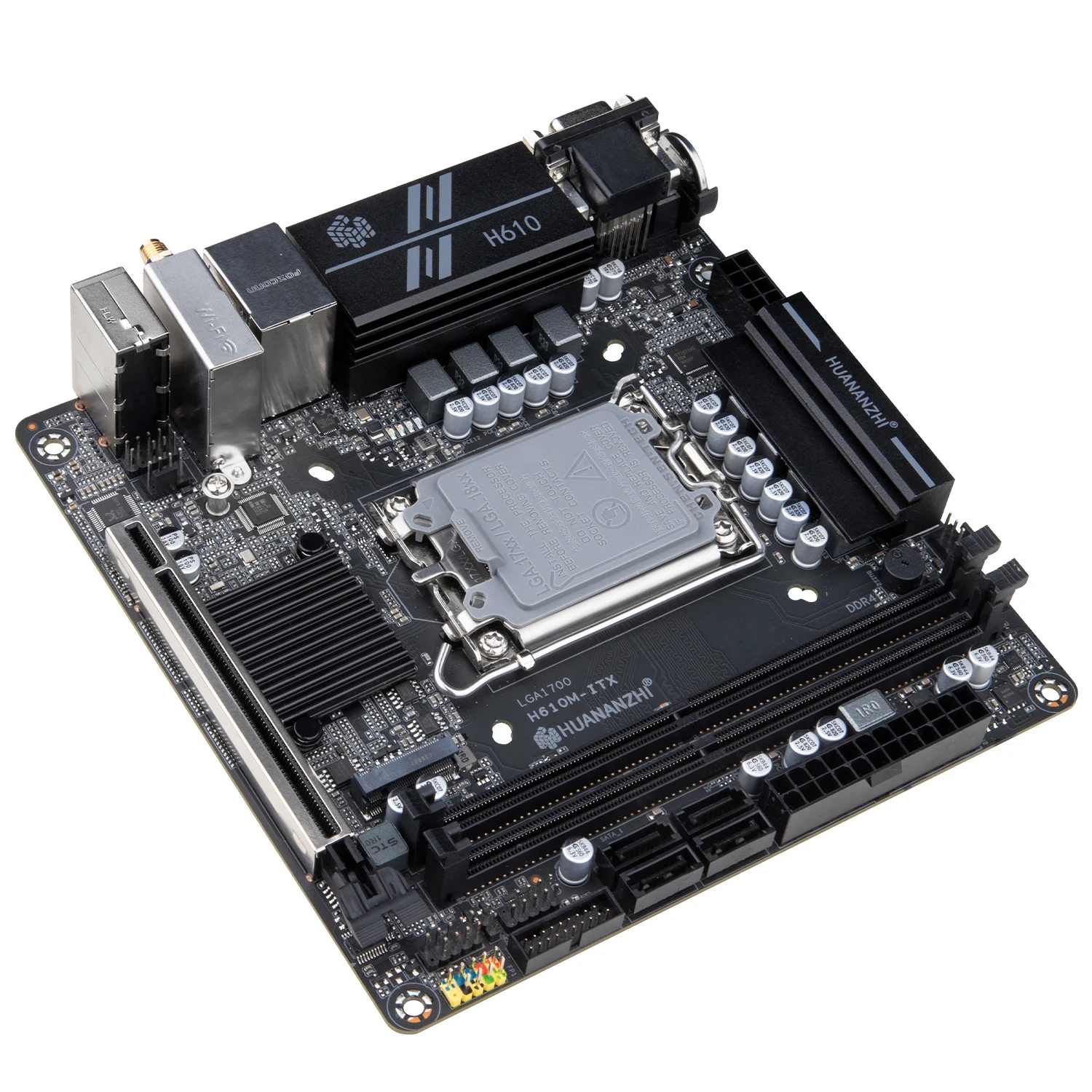 Imagem -04 - Huananzhi-lga 1700 Placa-mãe Itx H610m Suporte Ddr4 12 13 Gen Intel Core Cpu Nvme Cnvi Sata 3.0