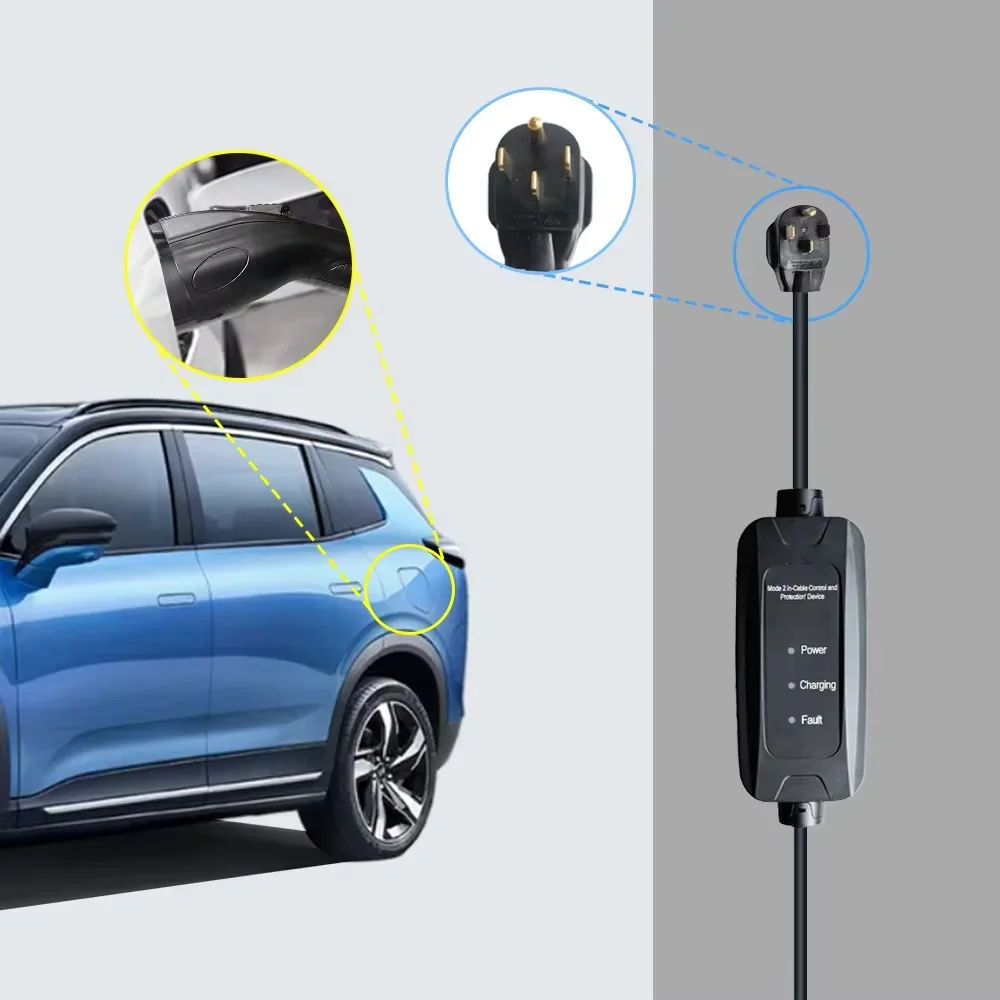 9kw 40A SAE J1772 Type 1 Mobile Level 2 Electric Car Portable EV