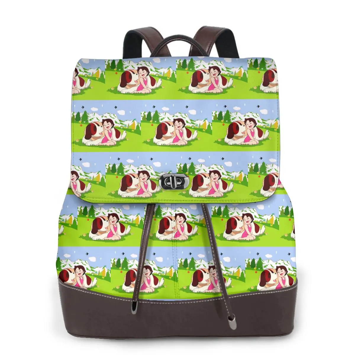 An Afternoon With Heidi Bookbag School Student Bags Hiking Travel Daypack for Women Fashion Derma Backpack
