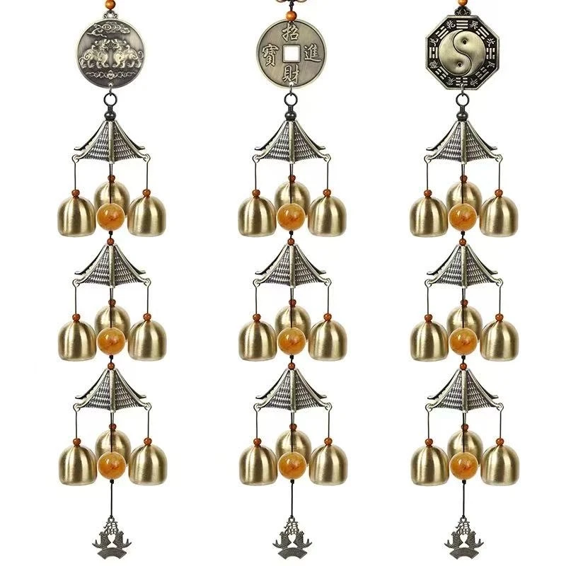 

Multiple styles Wind Chimes Pendants,55 cm Bronze Wind Chime Door Decorations,Creative Home Balcony Feng Shui Bells,Car Pendants