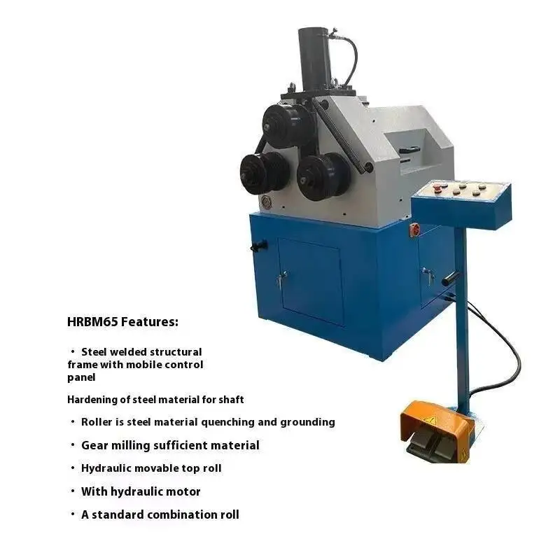 

New Electric Round Hydraulic Roll Plate Bending Hine Welding Structure Mobile Control Panel Foot Operation Model Full