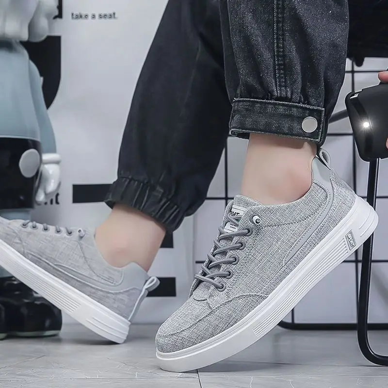 

Men's Canvas Shoes Summer Anti-slip Soft Bottom Casual Work Shoes Breathable Slip-On Beijing Style Shoes Fashionable Leisure ...