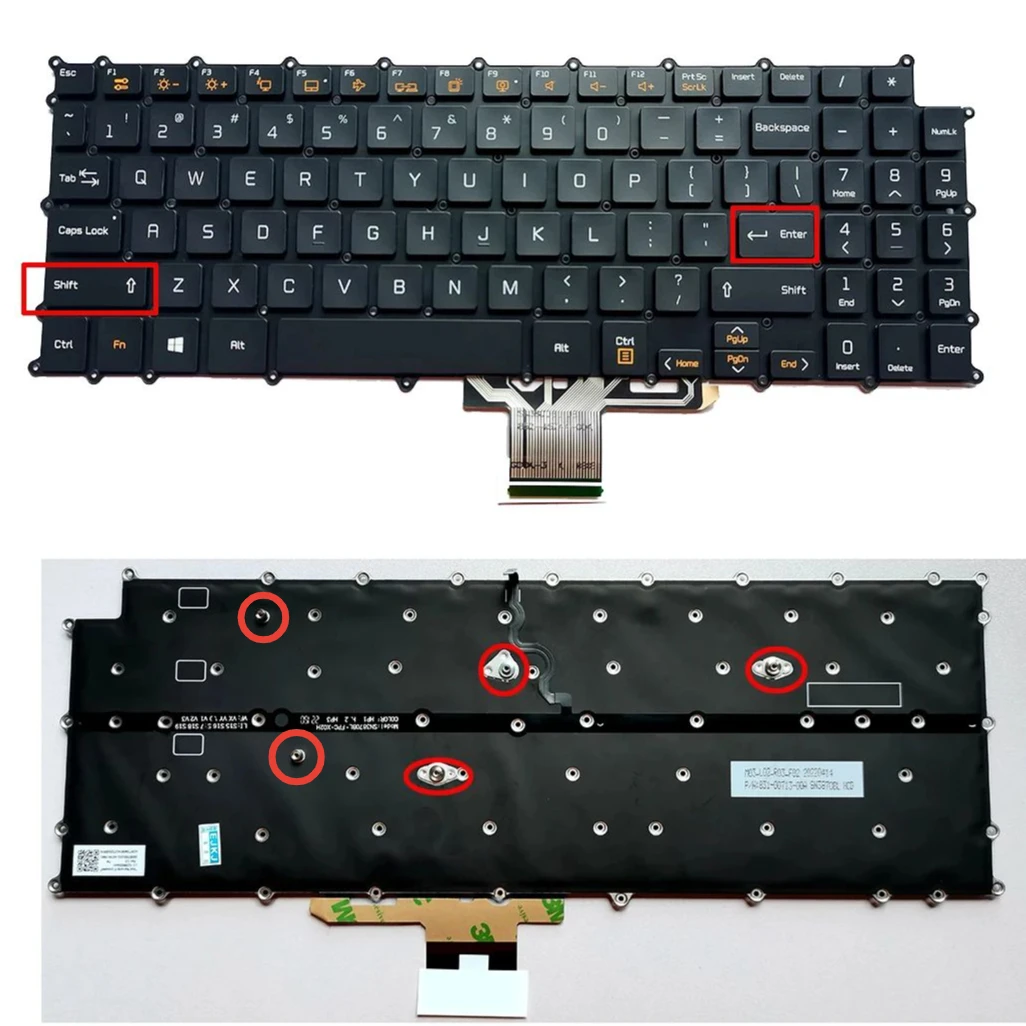 Imagem -03 - Xin-us-kr-po Teclado Portátil Retroiluminado para lg 15z980 15z980-g 15z980-h 15z980-m 15zd980-t 15zd980 15zd980-g 15zd980-h 15zd980-m