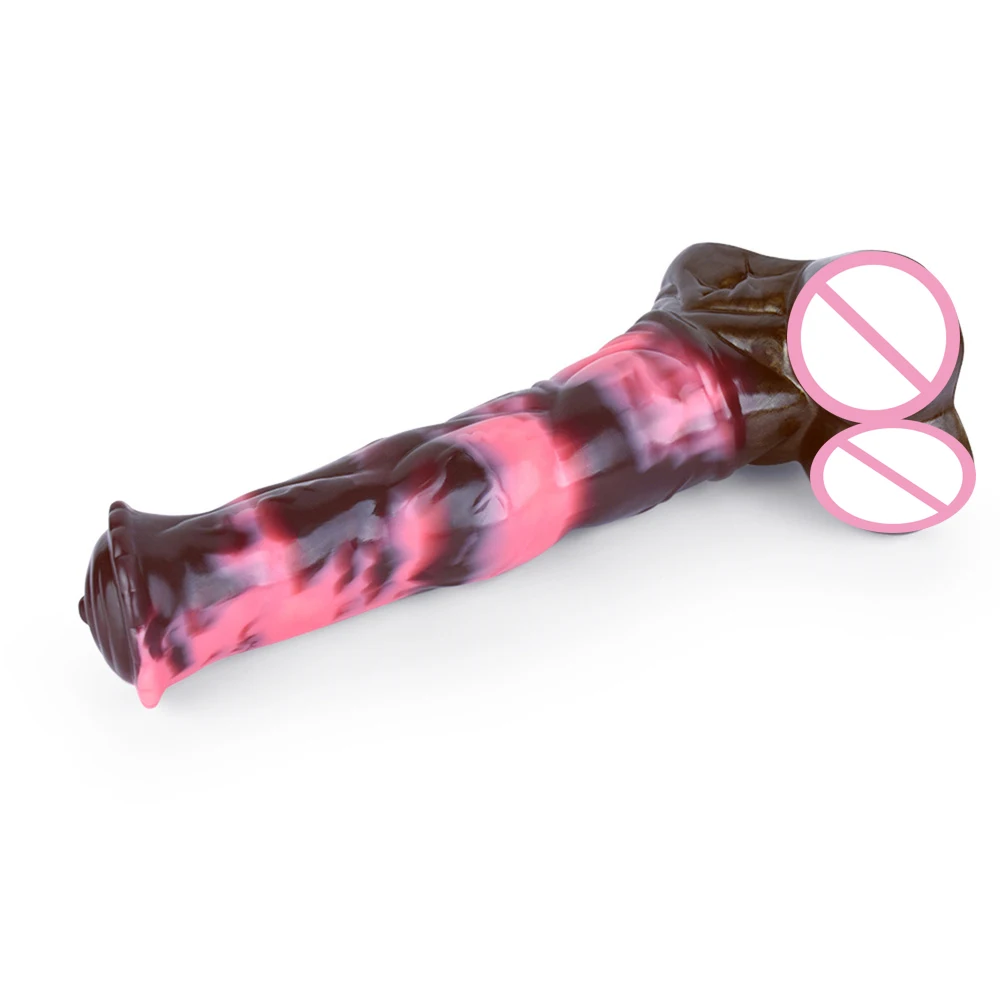 Silicone Dildo Cavalo Enorme com Ventosa, Plug Anal, Masturbadores Femininos, Pênis Animal Realista, Ferramentas Sexuais, Brinquedos Eróticos com Mãos Livres