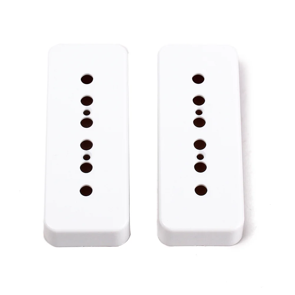 Pair of P90 Soapbar Pickup Cover for Style Guitar 50/52mm Pole Space (White) bass pickup cover Guitar Bridge & Neck Soapbar P