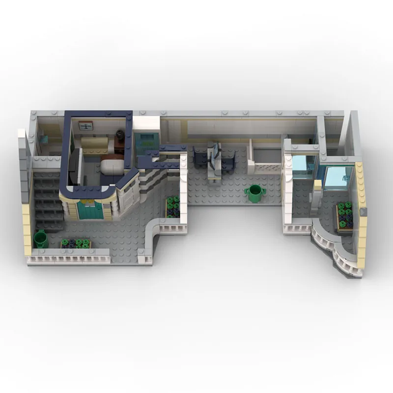 Moc Building Blocks Street View Architectural Model Brick Motel Technology Modular Building Blocks Festival Gift Toy DIY Set