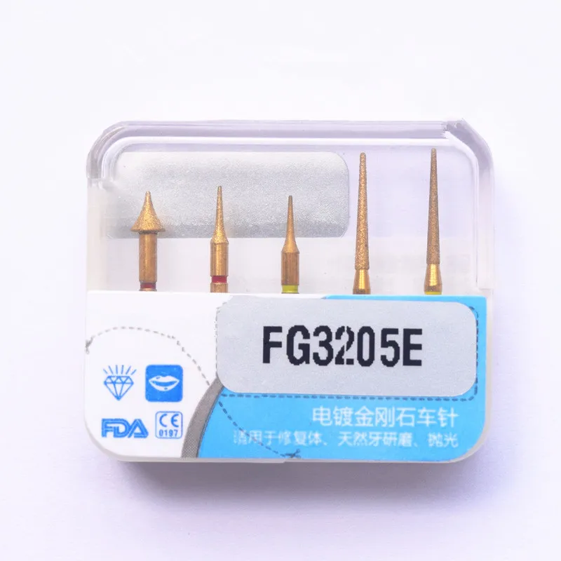 5pcs/pack Dental preparation Burs Interproximal enamel reduction IPR burs Grind polishing bur FG3205E