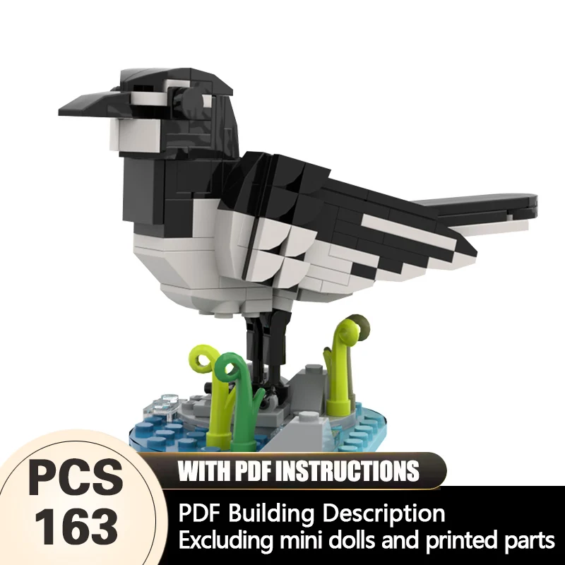

Creators Animal Series Model MOC Building Bricks Japanese Wagtail Modular Technology Gifts Holiday Assemble Children Toys Suit