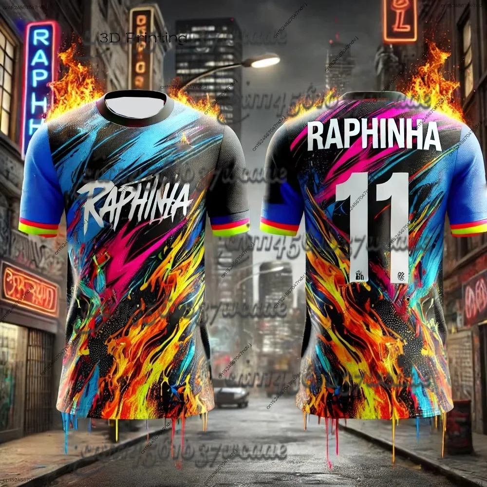 New Arrivals CHAT GPT Smart Design Jersey Spanish Football Raphinha Graffiti Street T-shirt Football Sports  Family Matching