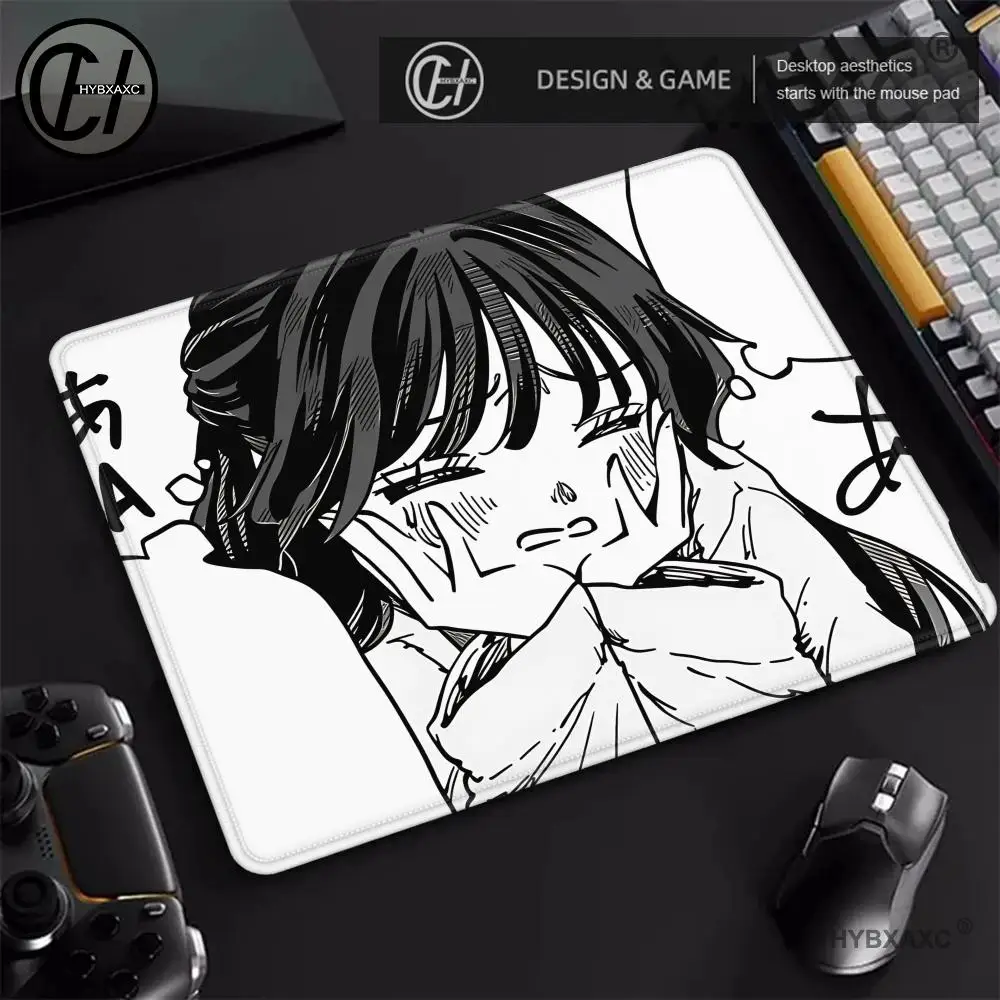 

HYBXAXC Japanese Style Trendy Cool High Quality Kawaii Anime Girl Cute Photovoltaic Glass Mouse Pad Hard Surface For FPS Gaming