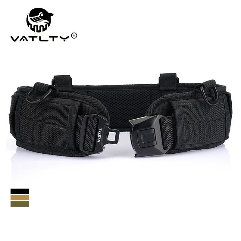 

VATLTY новый охотничий тактический ремень для мужчин, металлическая пряжка с быстрой разборкой MOLLE, мягкий ремень из натурального нейлона, широкий мужской пояс