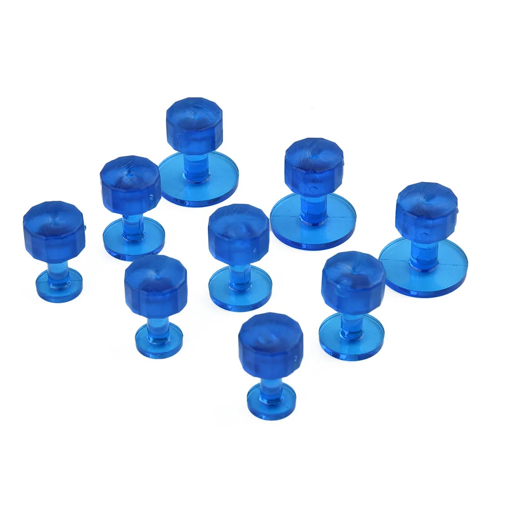 9PCS Car Dent Repair Pull Glue Tabs Hail Dent Removal Tools Paintless Dent Removal Nylon Blue Durable Automotive Repair Kits