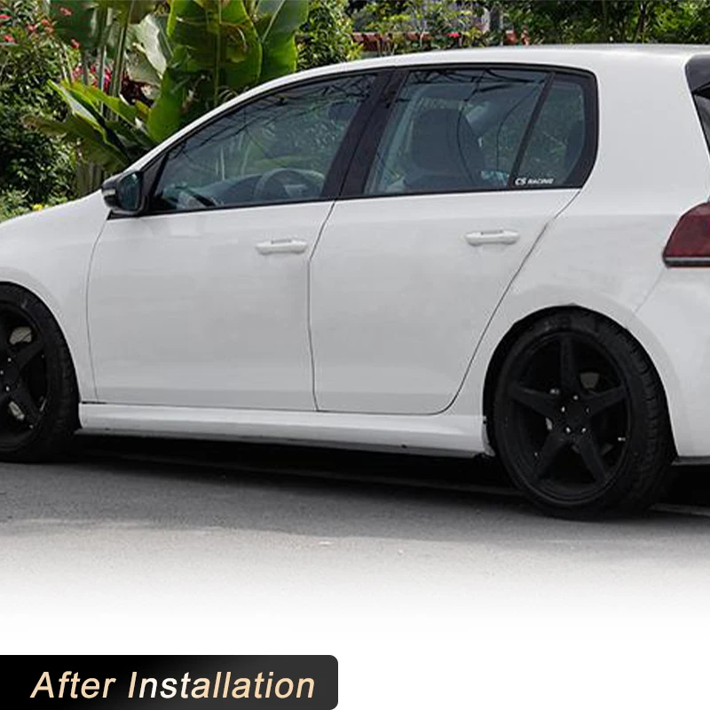 Carbon Fiber Car Side Skirts Apron Lip For Volkswage VW Golf 6 VI MK6 R20 R Hatchback 2 Door 2010-2013 Door Side Skirts FRP - view 3