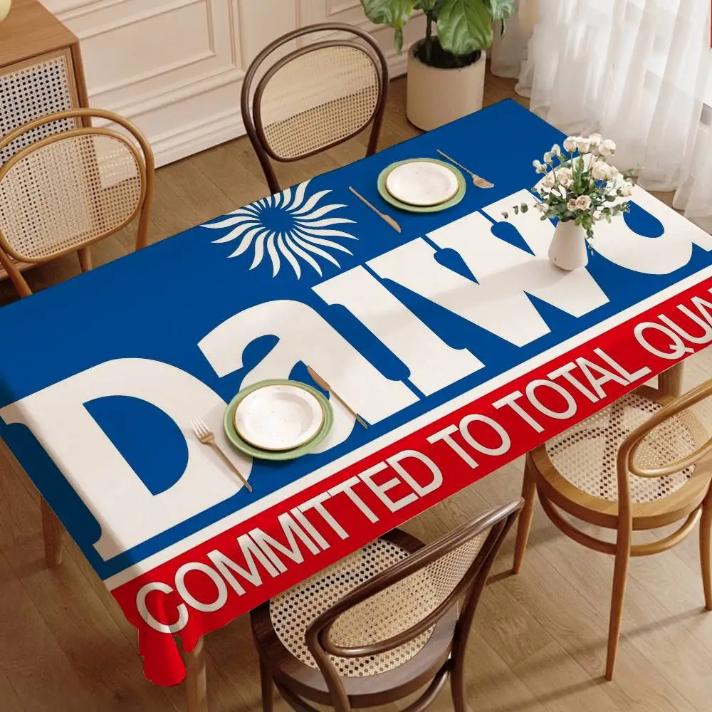 D-Daiwa F-Fishing Waterproof and Oil-proof Tablecloth Bedside Table Dustproof Decorative Cloth Living Coffee Tablecloth