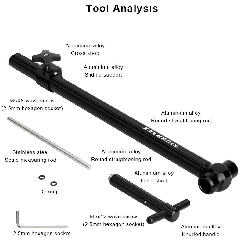 Bicycle Derailleur Hanger Alignment Gauge Tool 360° Rotation Alignment Corrector Road Bike Hanger Alignment Gauge Measure Tool