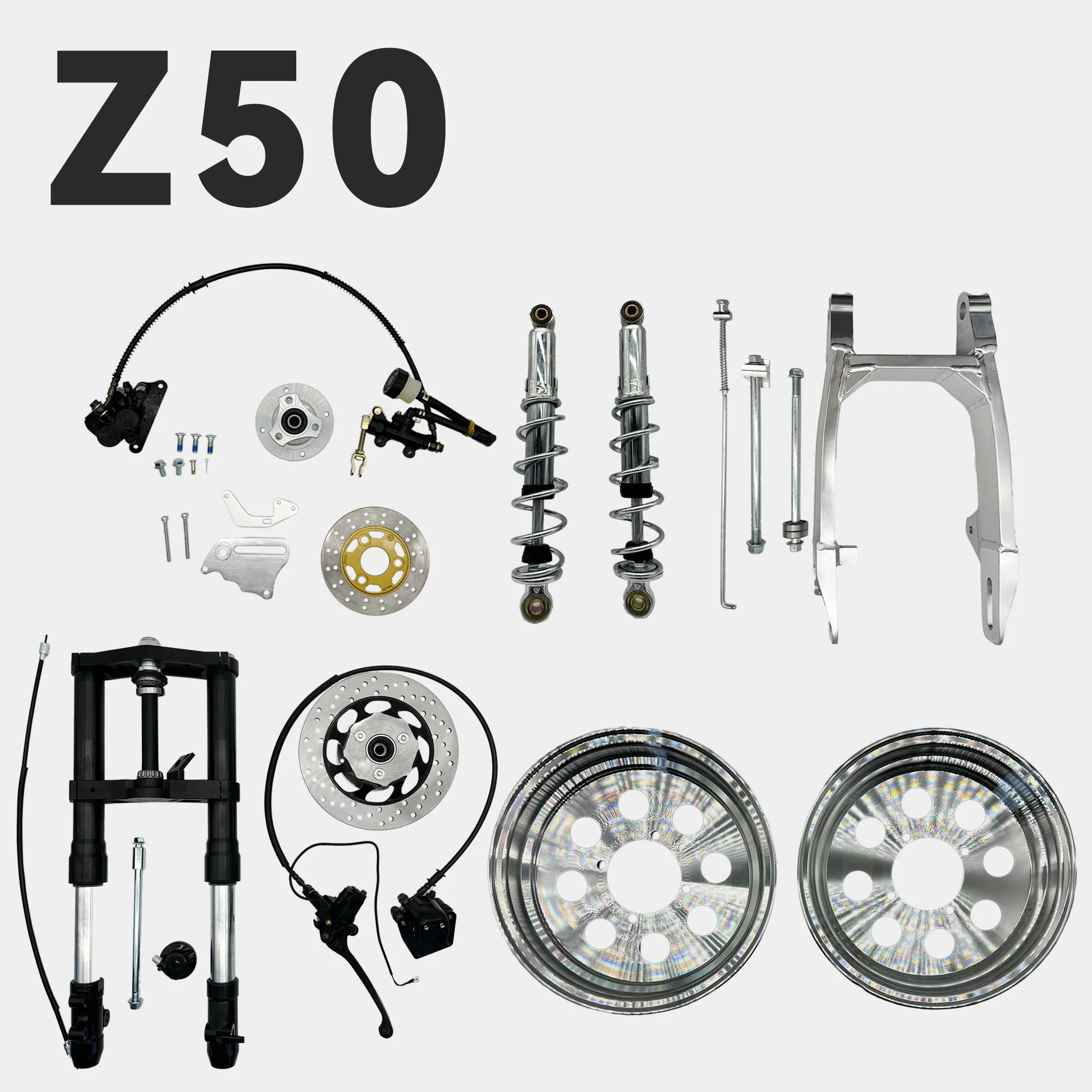 Z50 Monkey Front Fork Rear Swing Arm Rims Brake Kit Motorcycle Set for Z50 1967-1979