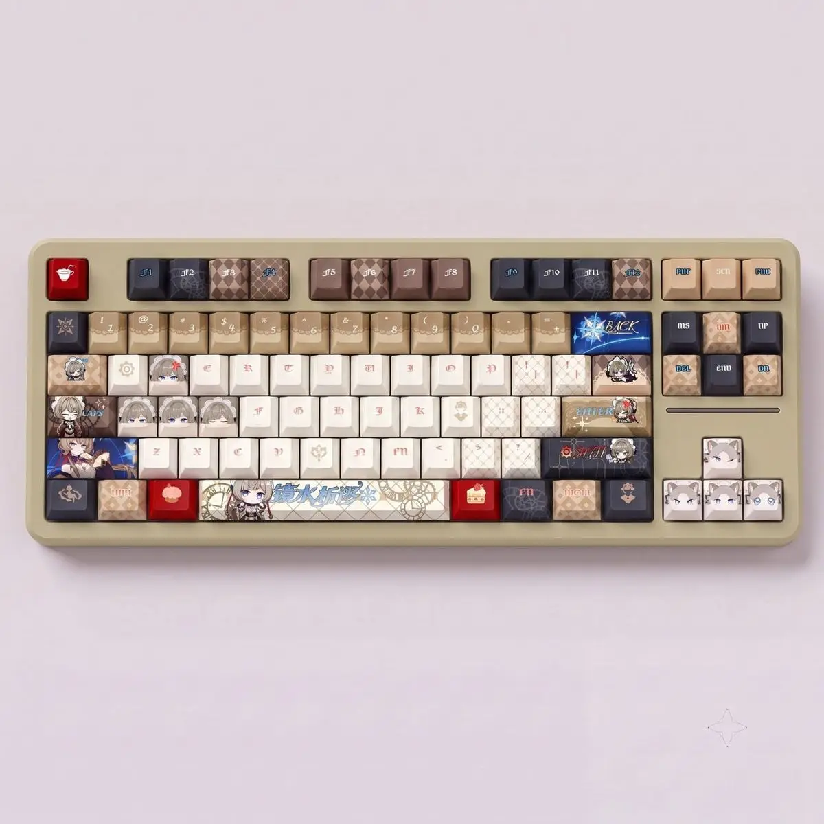 MAIMOOO Genshin Impact Sandrone Keycap Cherry MOA Profile PBT Custom Cute Q Version Anime Game Keycaps for Mechanical Keyboard