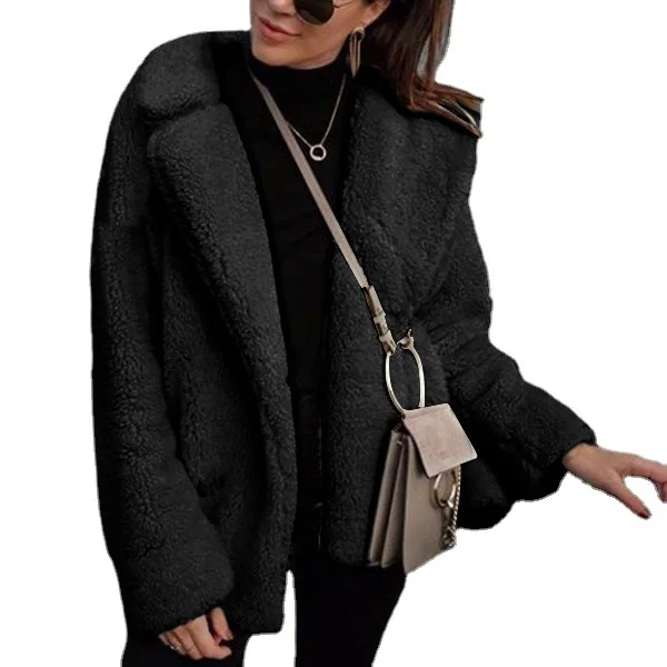 Fall/winter Women\'s Faux Fur Coat Fluffy Teddy Jacket Jacket  Long-Sleeved Jacket Refused Short Jacket Women