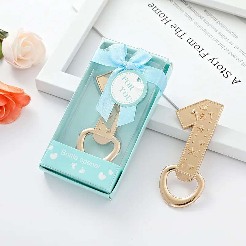 

Alloy Bottle Opener for Baby's First Birthday, Creative, European and American Party Gift, 1 Word