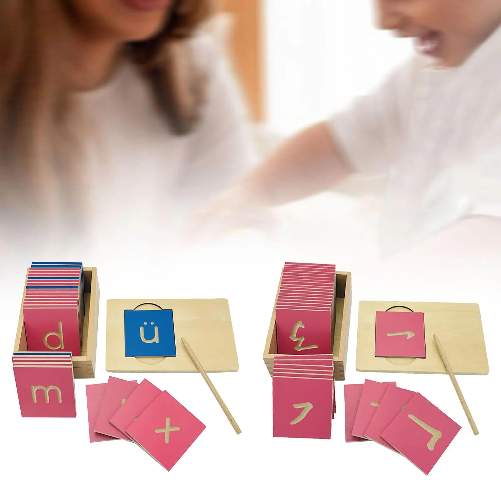 

Wooden Alphabet Tracing Board for Preschool Learning Activities