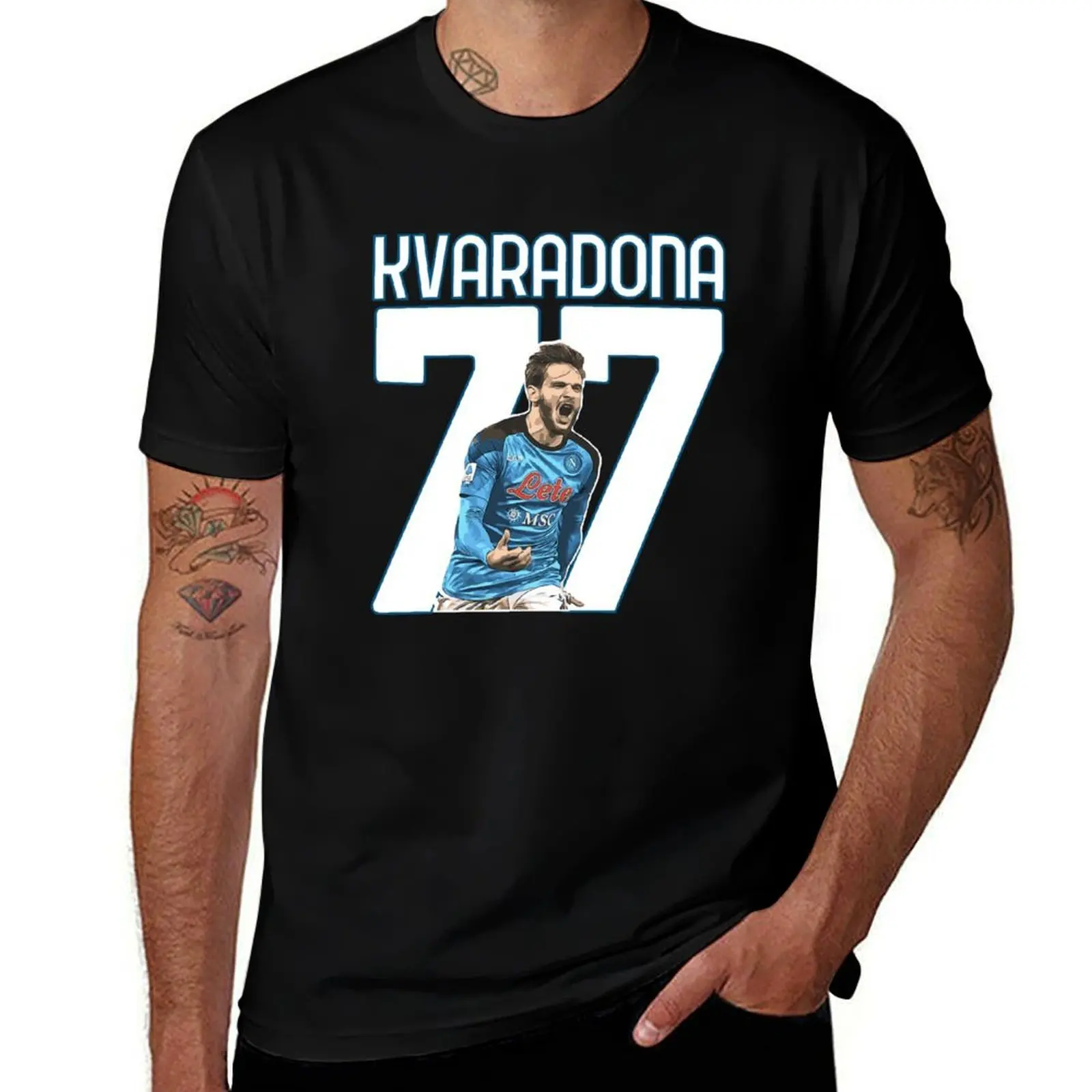 

Khvicha Kvaradona Kvaratskhelia T-Shirt man t shirt cotton high quality t shirt man cotton T-Shirt