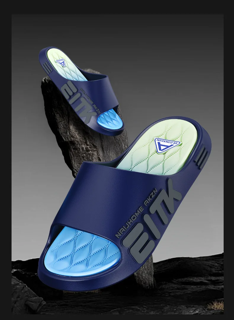 Pantuflas para Hombre 2025, Suela Gruesa, Antideslizantes, para Interiores, Baño, Ducha, Estudiantes, Cómodas, Material PVC