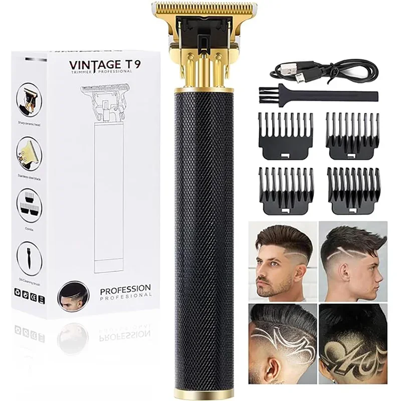 2025 Vintage T9 Hair Clipper /Accessories | USB Fast Charge LCD Shaver | 0mm Bald Cutting Machine Barber for Men Home Haircut image 5