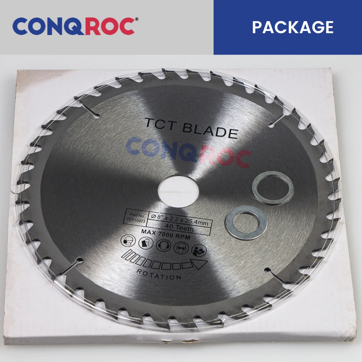 ใบเลื่อยวงเดือน40-ฟัน TCT ขนาด200x25.4มม. แผ่นทังสเตนคาร์ไบด์ปลายแหลมสำหรับตัดไม้