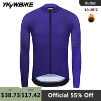 YKYWBIKE-Camiseta de ciclismo para hombre, ropa térmica de lana de manga larga para mantener el calor, camisetas para bicicleta de carretera, invierno