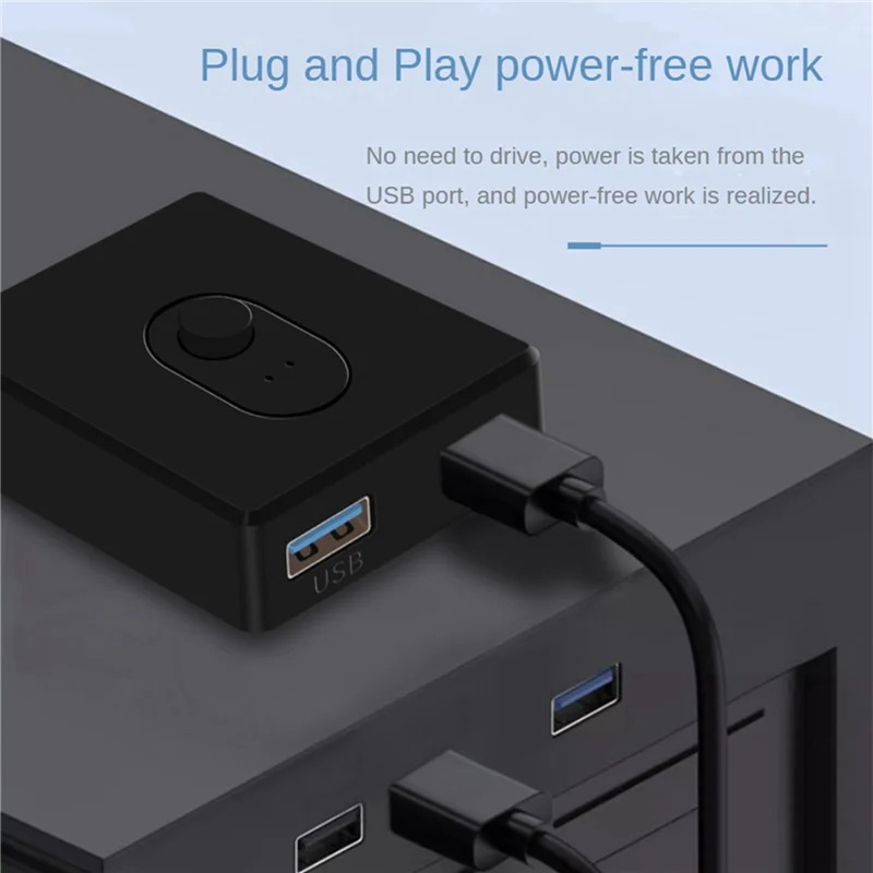 ABKQ-2X USB 2,0 KVM-переключатель 1X2/2X1 USB-сплиттер общий контроллер для портативного компьютера принтер клавиатура мышь, B